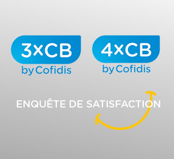 Le paiement en 3/4 fois CB : 93% de clients satisfaits !