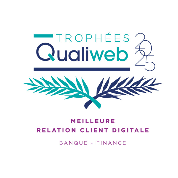 Trophées Qualiweb 2025 - Meilleure relation client digitale - Banque, Finance